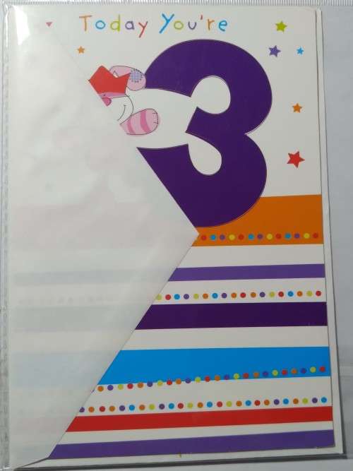 3rd Birthday card  +  envelope