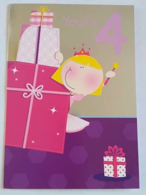 4th Birthday card  +  envelope