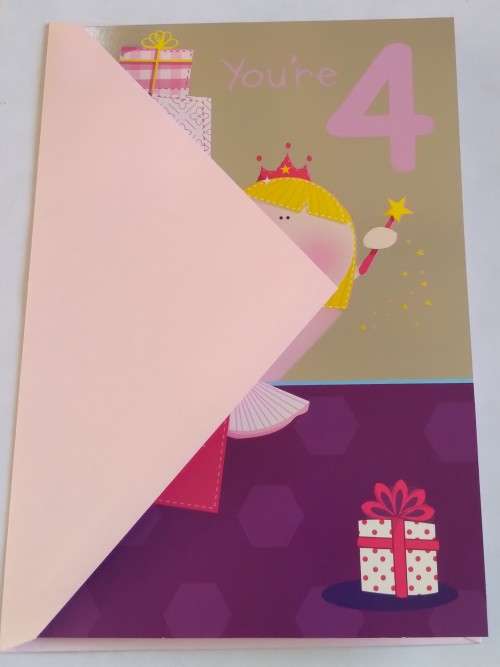 4th Birthday card  +  envelope