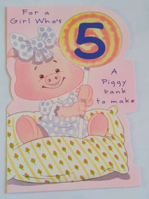 5th Birthday card  +  envelope