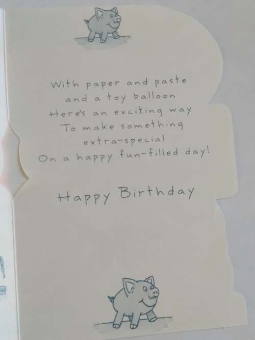 5th Birthday card  +  envelope