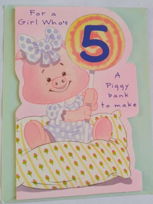 5th Birthday card  +  envelope