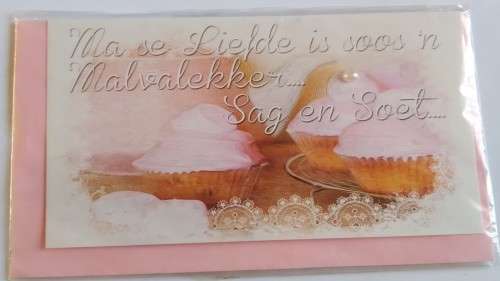 Moedersdag kaart  +  koevert