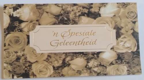 Spesiale geleentheid uitnodiging  +  koevert