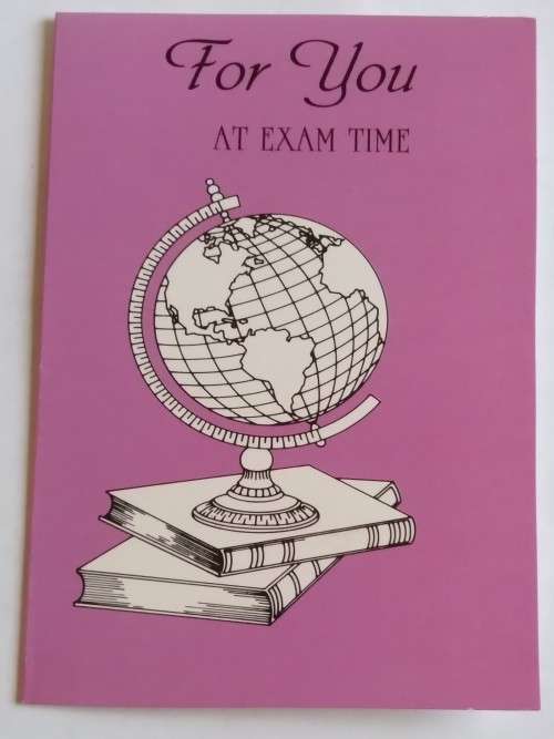 Exam time card + envelope 13cm x 8.5cm