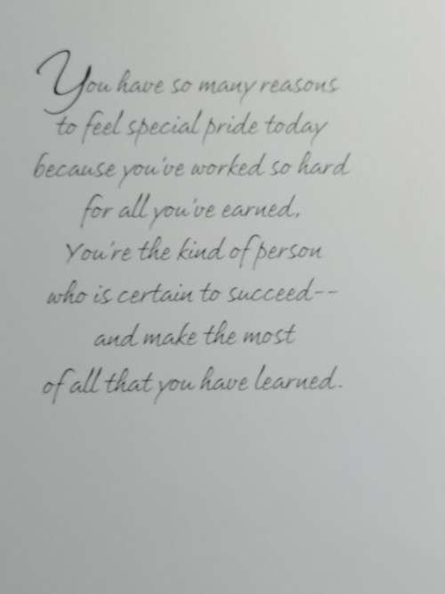 Unused -  Graduation card  +  envelope
