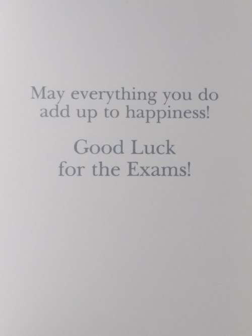 Exam time  card + envelope