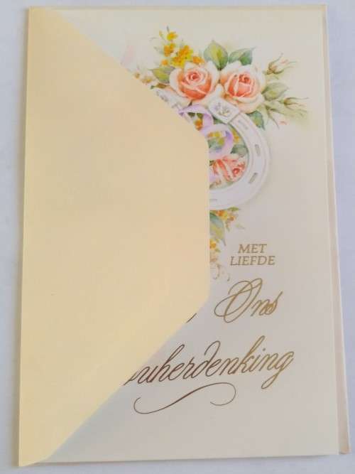 Huweliksherdenking kaart + koevert