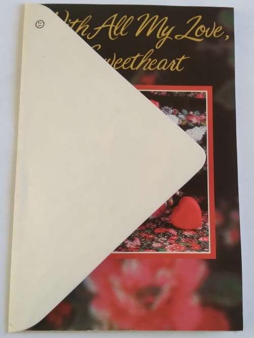 Unused - Valentines card + envelope