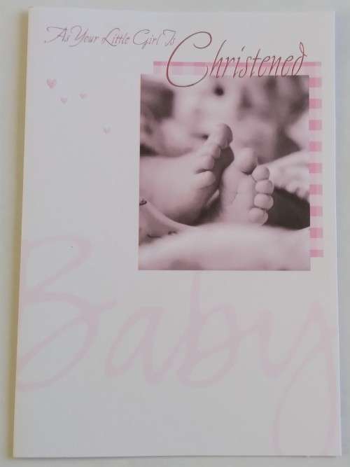 Christening card + envelope   19cm x 13cm