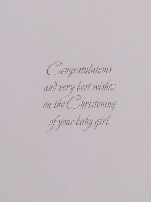 Christening card + envelope   19cm x 13cm