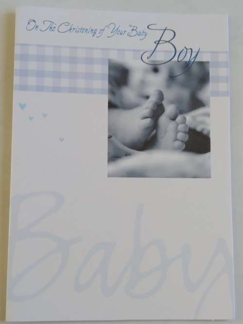 Christening  card + envelope -  19cm x 13cm