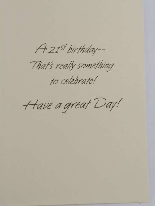 21st card  +  envelope