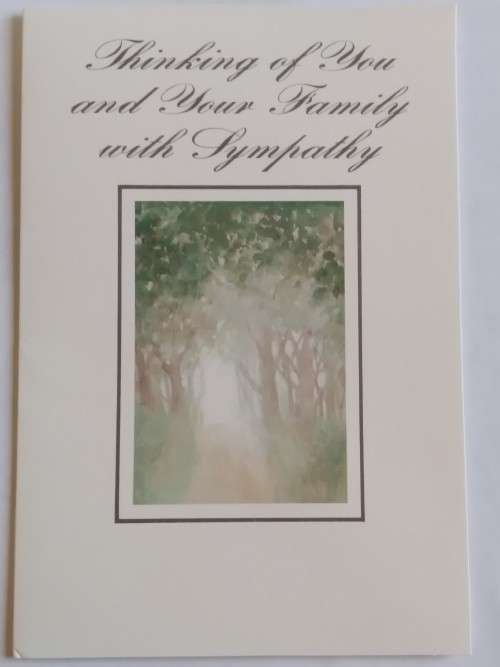 Sympathy card  +  envelope