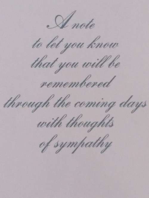 Sympathy card  +  envelope