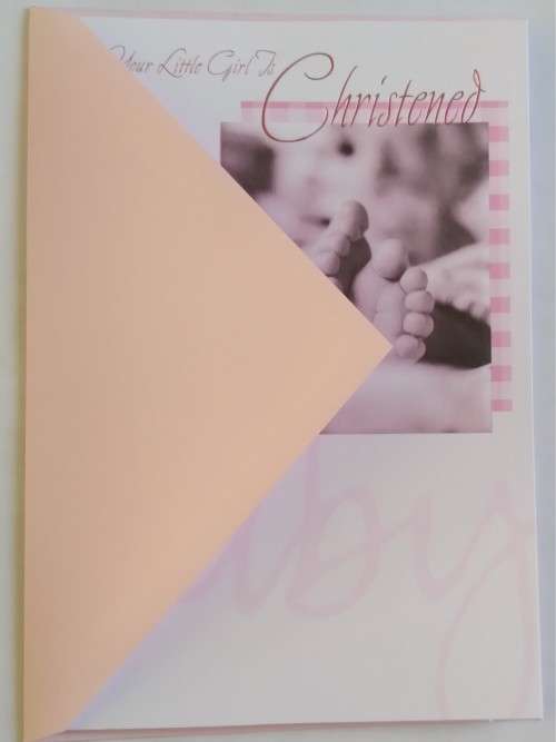 Christening card + envelope   19cm x 13cm