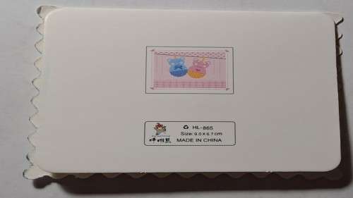 Unused - Mini embossed  card + envelope 8.5cm x 6.5cm
