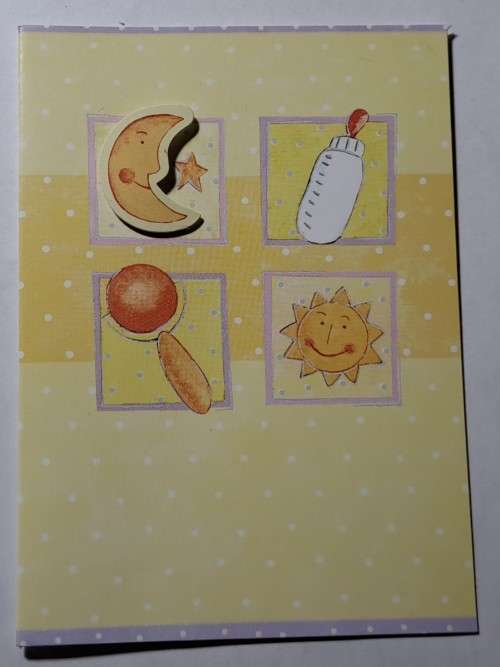 Mini embossed card +  envelope -  10cm x 7.5cm