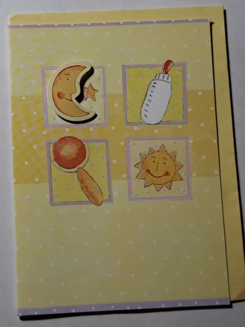 Mini embossed card +  envelope -  10cm x 7.5cm