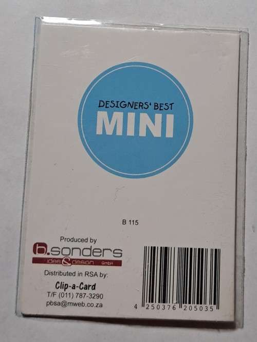 Mini embossed card   8cm x 5.5cm