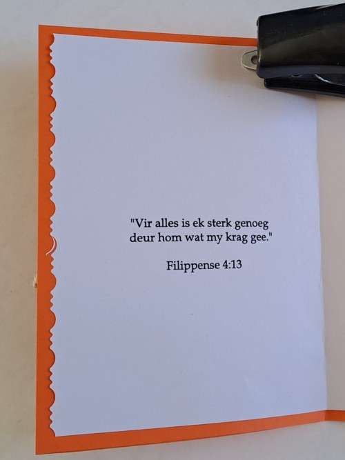 Handmade Word gou gesond kaart +  koevert