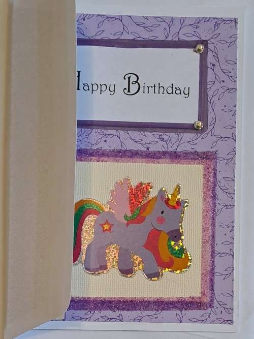 Handmade happy birthday card + envelope