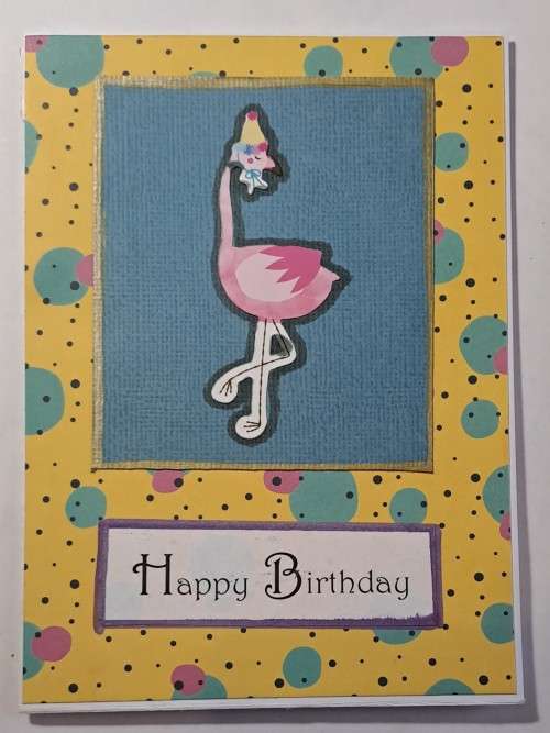 Handmade happy birthday card + envelope