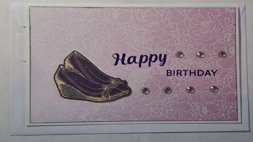 Handmade happy birthday  card + envelope 14cm x 10cm