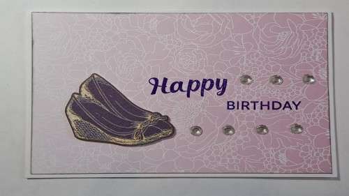Handmade happy birthday  card + envelope 14cm x 10cm