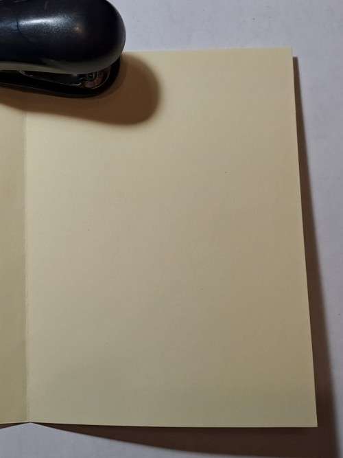 Handmade Thank you card (yellow)+ envelope   14cm x 10.5cm