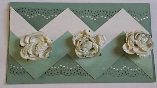Handmade `Thank you`  card + envelope 15cm x 10cm