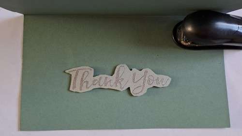 Handmade `Thank you`  card + envelope 15cm x 10cm