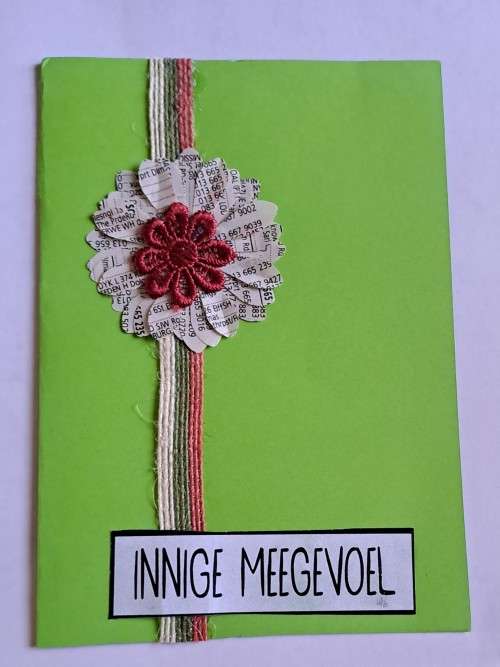 Handmade Simpatie kaart +  koevert