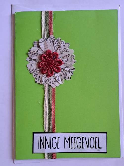 Handmade Simpatie kaart +  koevert