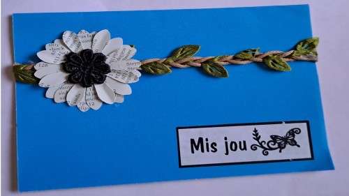Handmade `Mis jou` kaart +  koevert
