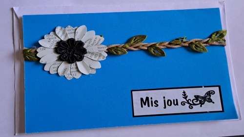 Handmade `Mis jou` kaart +  koevert