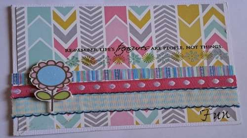 Handmade `Believing in you`  card + envelope 15cm x 11.5cm