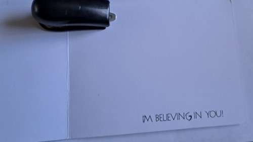 Handmade `Believing in you`  card + envelope 15cm x 11.5cm