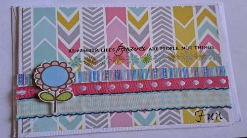 Handmade `Believing in you`  card + envelope 15cm x 11.5cm