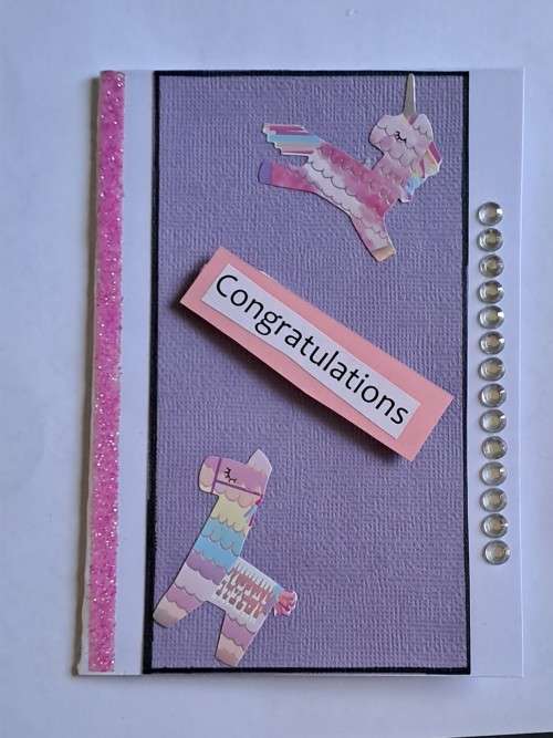 Handmade `Congratulations` card + envelope