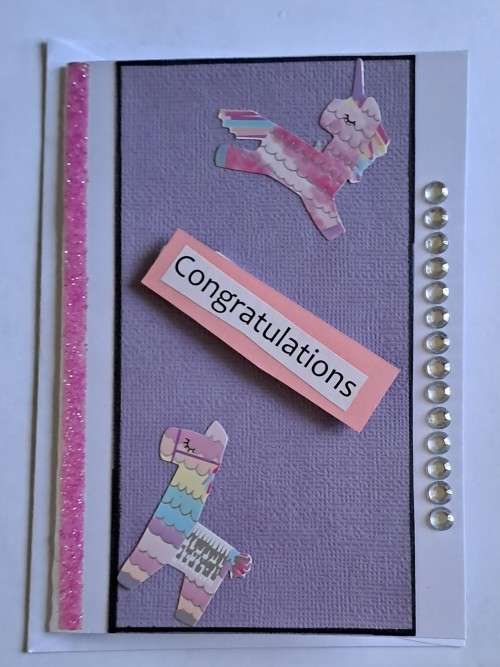 Handmade `Congratulations` card + envelope