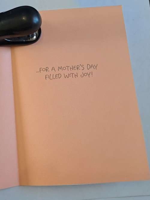 Clearance Sale - Unused - Mothers Day Card NO  Envelope   18cm x 12cm