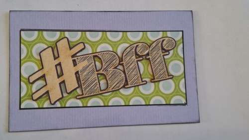 Handmade `BFF`  card + envelope