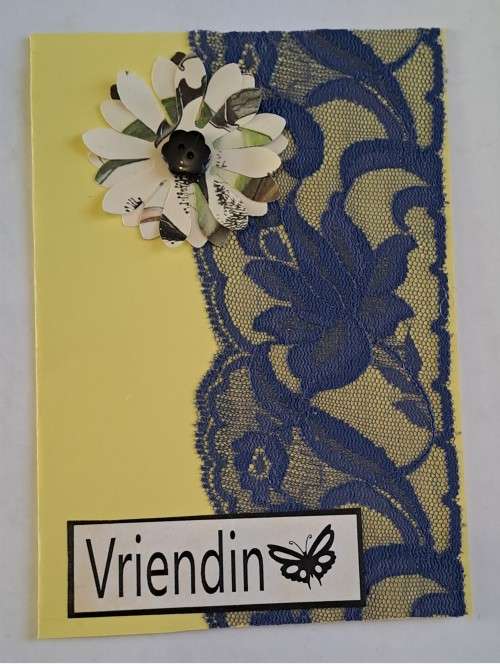 Handmade `Vriedin` kaart +  koevert