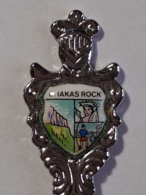Vintage souvenir spoon -Chakas Rock