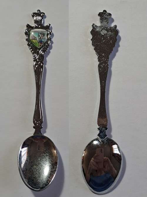 Vintage souvenir spoon -Chakas Rock