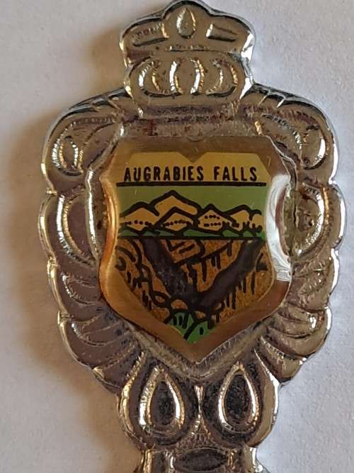 Vintage souvenir spoon - Augrabies Falls/Cape Glossy Starling