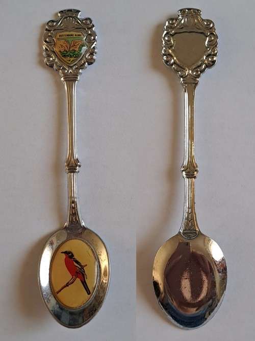 Vintage souvenir spoon -Rustenburg Kloof -  bird