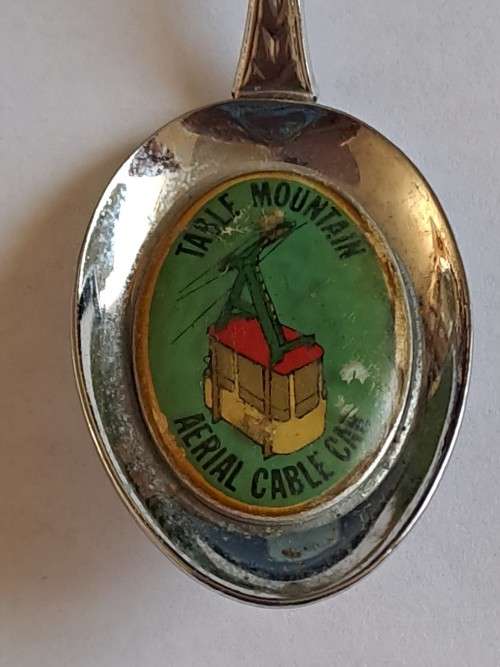 Vintage souvenir spoon - Tafelberg Table Mountain/Table Mountain aerial car
