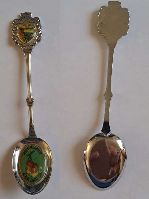 Vintage souvenir spoon - Tafelberg Table Mountain/Table Mountain aerial car